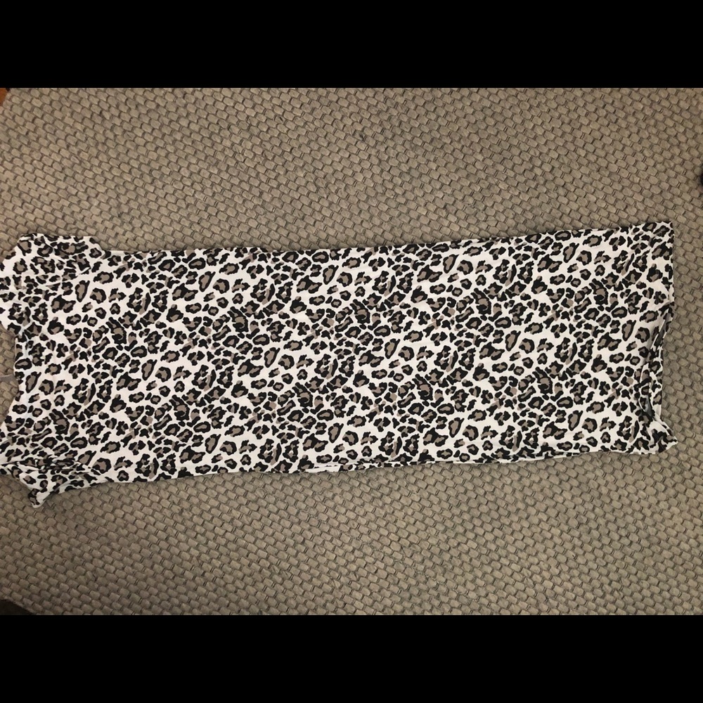 midi ASOS dress leopard print. Worn once.  Size 6